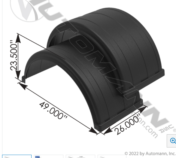FULL FENDER ROUND POLY PAIR - 562.9196
