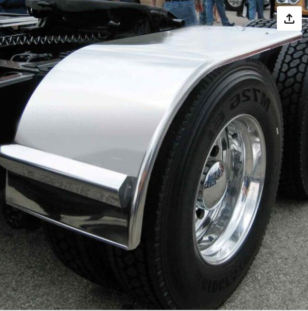 66" Smooth Half Fender with Rolled Edge & Flange - TFEN-H13