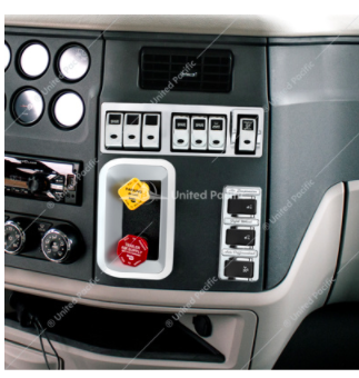 Chrome Rocker Switch Cover For Peterbilt 579 (2013-2019) & 567 (2014-2018)- 2 Openings (CARD OF 3) - 41449