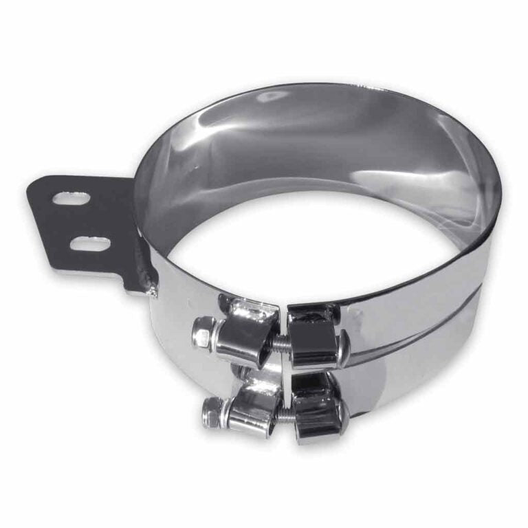 10 Inches Wide Chrome Stainless Steel Clamp With Angled Mounting Plate - TCLA-103