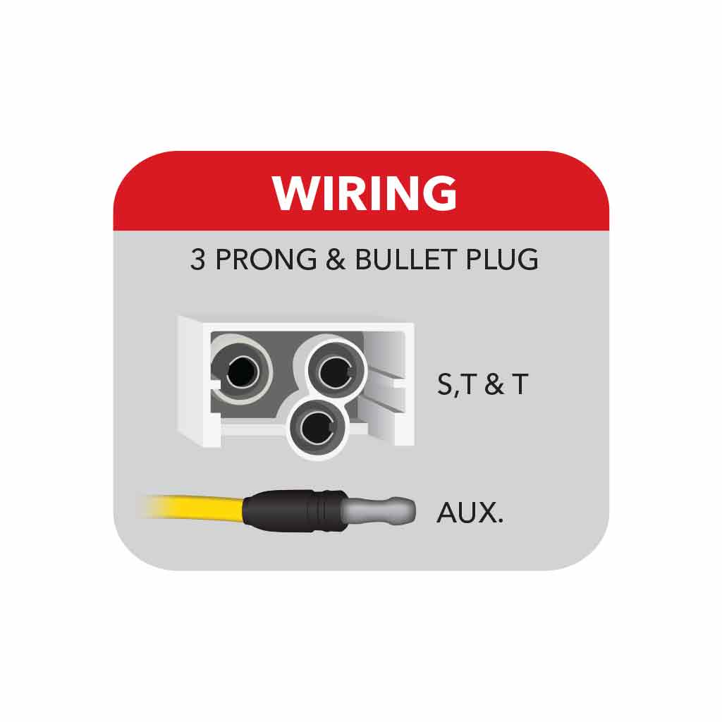 DUAL REVOLUTION RED STOP, TURN & TAIL TO PURPLE AUXILIARY LED OVAL LIGHT - TLED-OXRP