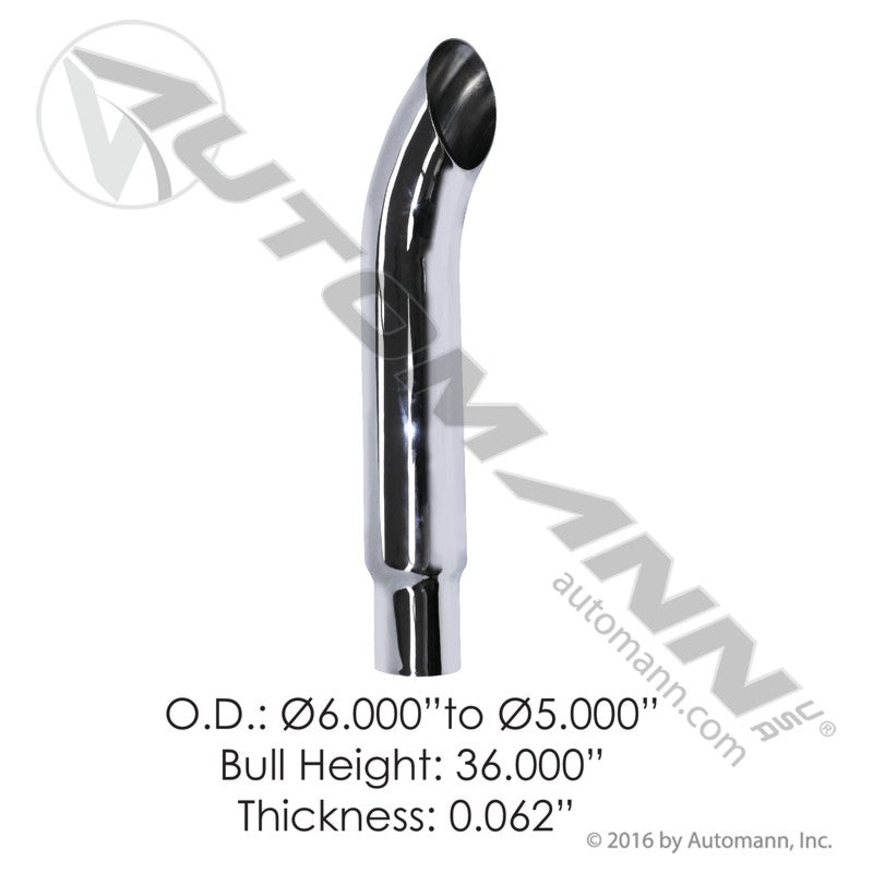 Chrome Stack 36in Length 6in to 5in OD - 562.U56536SC