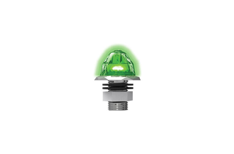 Mini Watermelon Hero LED Light in Clear Green for 3/4" mount hole - HEROGCWMMINI-1