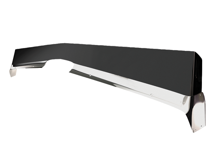 Shield Aero II Smoke 1986-2007 Peterbilt 379 Short Hood - 76006002-1