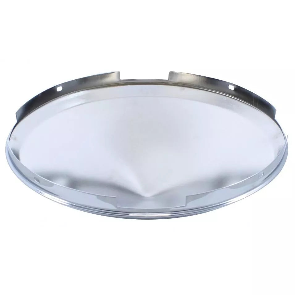 4 Even Notched Stainless Steel Pointed Front Hub Cap 7/16" Lip - 20146