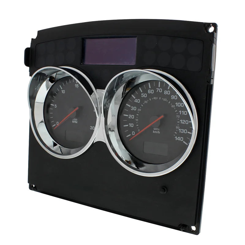 Chrome Plastic Large Gauge Cover Double - 41436