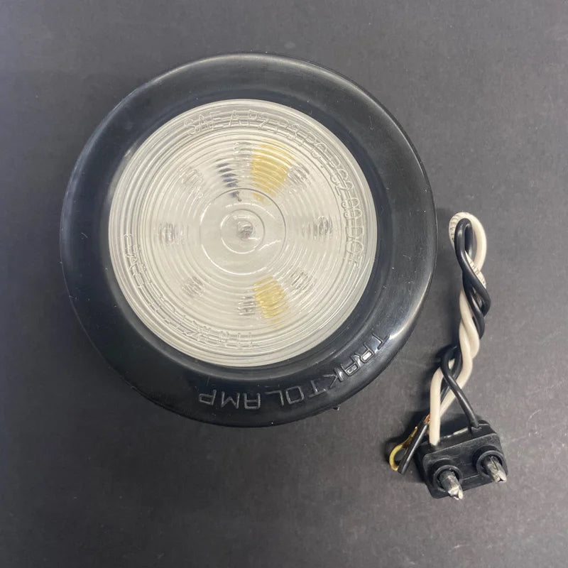 2 1/2" Clearance & Side Marker Clear Lens 9 LED Light Amber - 9090A