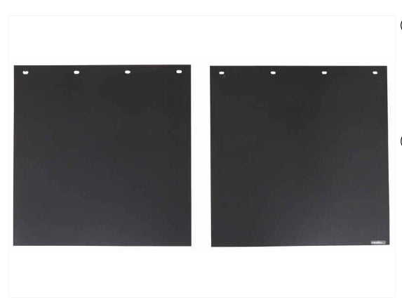 Black Plastic Mud Flap 24x24 - 24MF24X24X15B