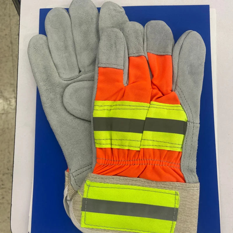 Gloves Leather Palm Reflective Large - 571.G2003L