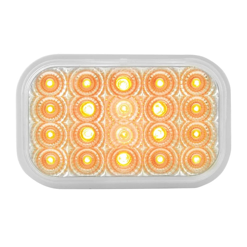 Rectangular Spyder LED Light Amber/Clear - 77011