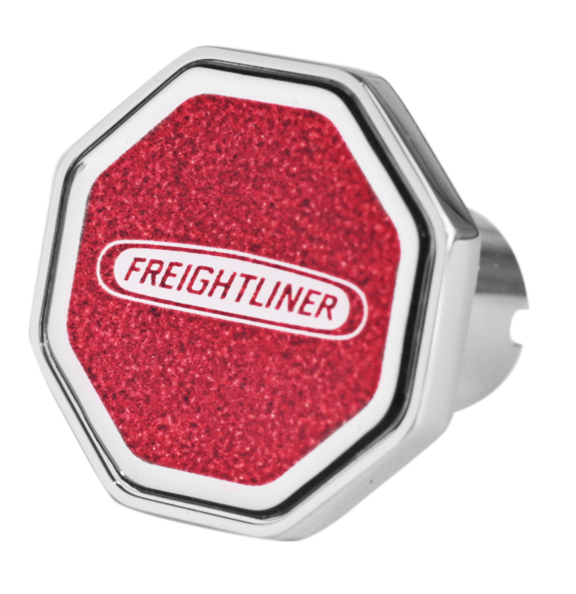 FREIGHTLINER LOGO OCTAGON KNOB METALLIC RED 481 - CK-FL1-O-5781