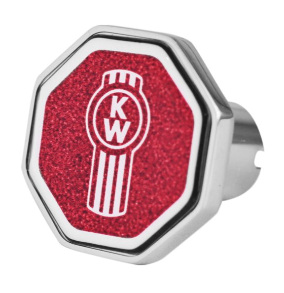 Bouton Octagon Logo Kenworth Rouge Metallique 481 - CK-KW1-O-5781