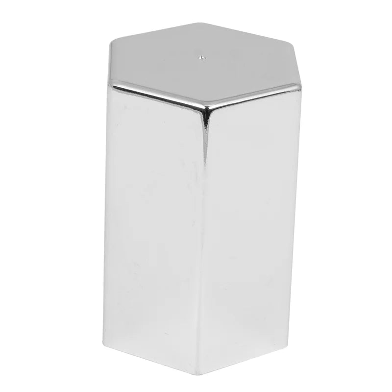 HexFlat Top Style Chrome Plastic 33MM x 5 Inch Lug Nut Cover Screw-on - 10225