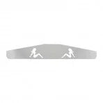 Chrome Steel Bottom Mud Flap Plate With Nude Lady Cut Outs - 30210