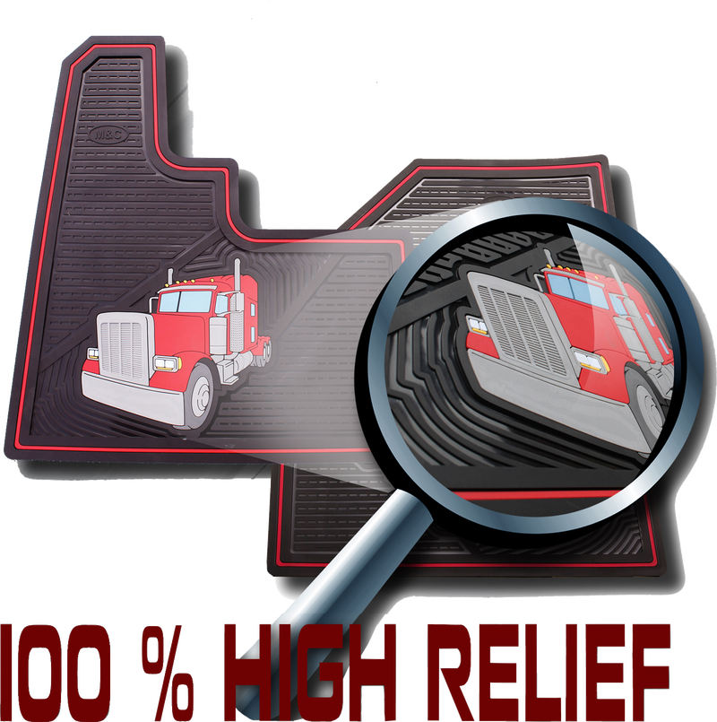 Peterbilt 379 Red 2005 & Newer Floor Mats - 2001203