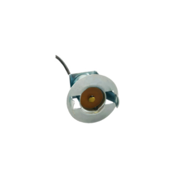 1-wire single contact light socket with spring mount for instrument panel and license plate, fits 7/8"–1-1/8" holes, compatible with multiple bulbs.