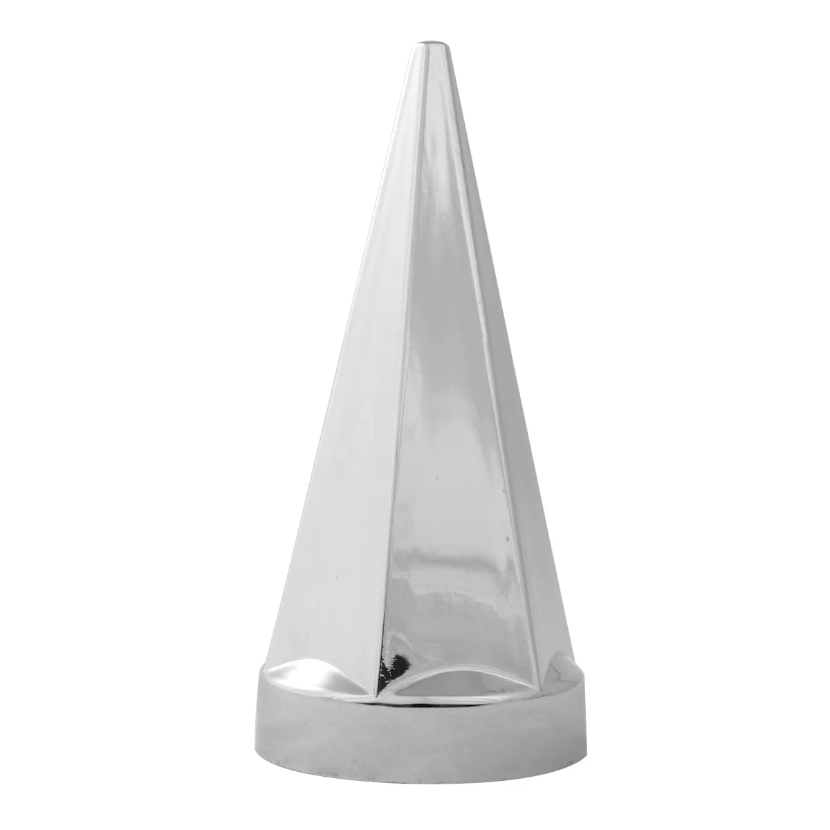 Hex Pyramid Style chrome Plastic 33MM x 4-3/4 Inch Lug Nut Cover Screw-on  -  10227