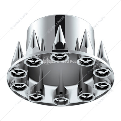 Chrome Pointed Rear Axle Cover with 33mm Spike Thread-on Nut Cover  -  10278