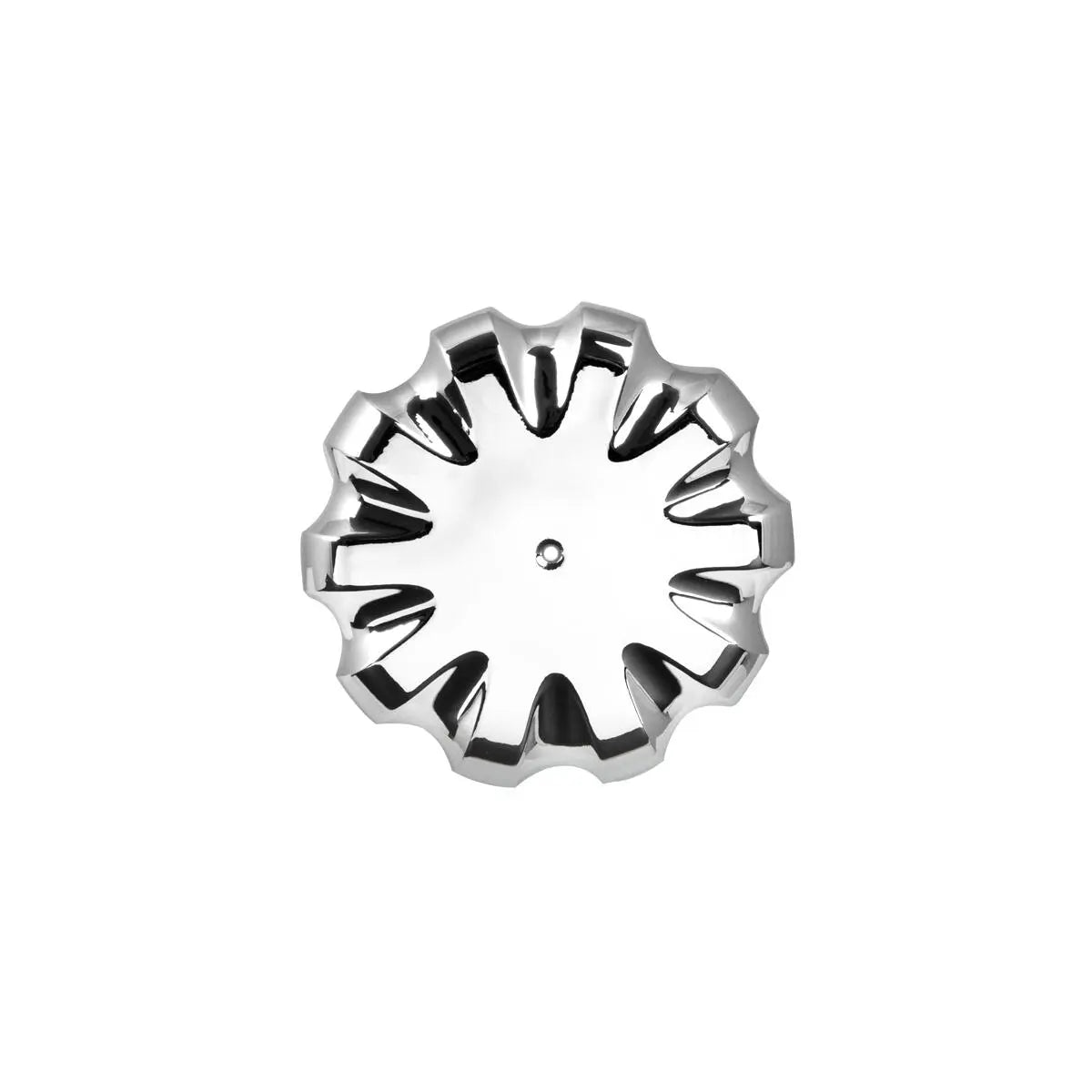 Gear Style  Chrome Plastic 33MM x 3 1/2 Inch Lug Nut Cover  Push-on  -  10222