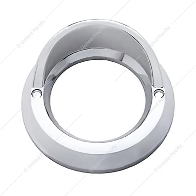 Chrome Plastic 2" Light Bezel With Visor  -  10481