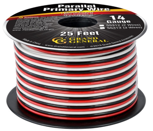 14 gauge 2 parallel primary copper wire roll with PVC jacket