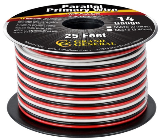 14 gauge 2 parallel primary copper wire roll with PVC jacket