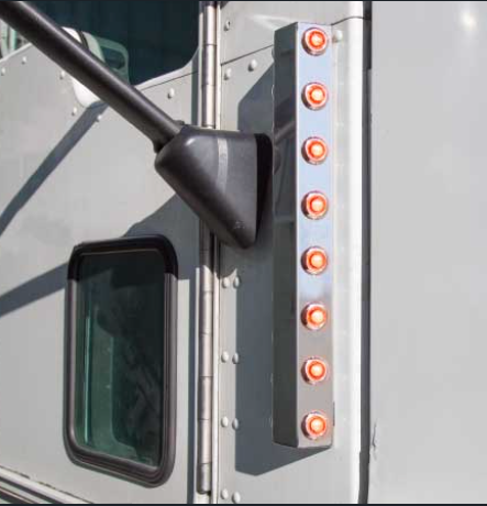 17-inch stainless steel filter light panel with 16 bullet light holes for universal truck installation