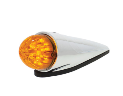 19 LED Grakon 1000 watermelon style cab light kit with amber LEDs and amber sealed lens for semi trucks.