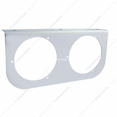 Stainless Light Bracket With 2X 4" Light Cutouts  -  20425