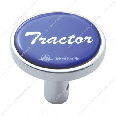 Tractor Long Air Valve Knob - Blue Glossy Sticker  -  23335