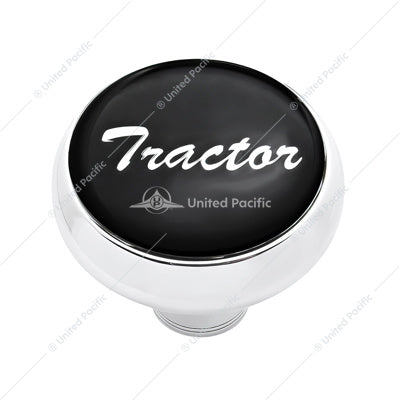 Chrome Deluxe "Tractor" Knob Black Glossy Sticker  -  23400