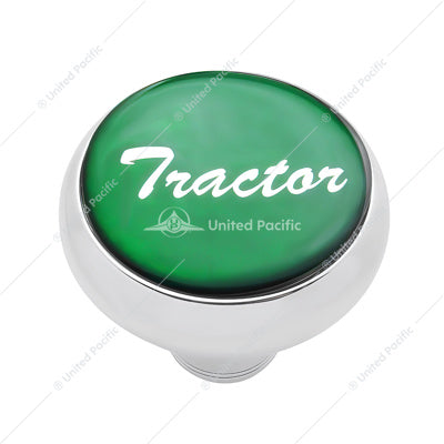 Tractor Deluxe Air Valve Knob Green Glossy Sticker  -  23402