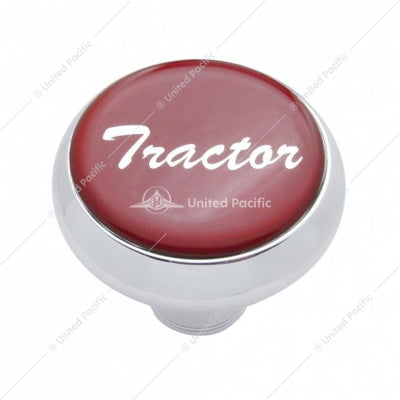 Tractor Deluxe Air Valve Knob Red Glossy Sticker  -  23404