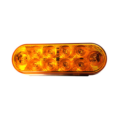 24-diode amber oval LED turn signal and park light with sealed polycarbonate housing for trucks and trailers