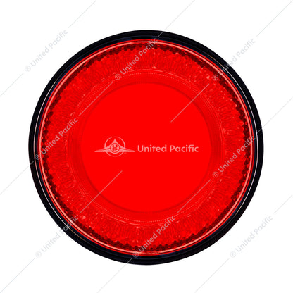 4-inch round 24 LED red mirage stop turn and tail light with mirror effect lens and durable sealed housing