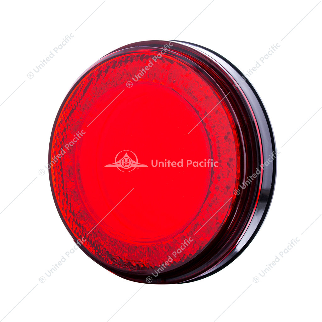 4-inch round 24 LED red mirage stop turn and tail light with mirror effect lens and durable sealed housing
