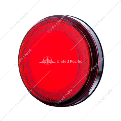 4-inch round 24 LED red mirage stop turn and tail light with mirror effect lens and durable sealed housing