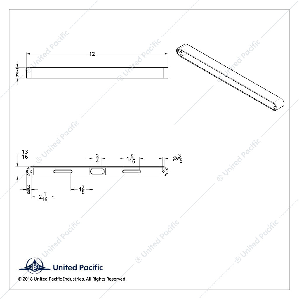 12 Inch LED Light Bar Housing  -  30933