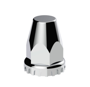 33MM x 2-3/4" chrome plastic push-on lug nut cover for hub piloted wheels