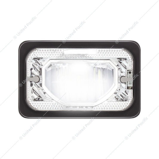 Chrome ULTRALIT Heated 4" X 6" LED Headlight Low Beam -  34131