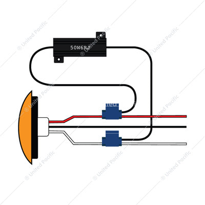 LOAD RESISTOR - 50 WATT/6 OHM - COMPETITION SERIES (PAIR)  - 34235