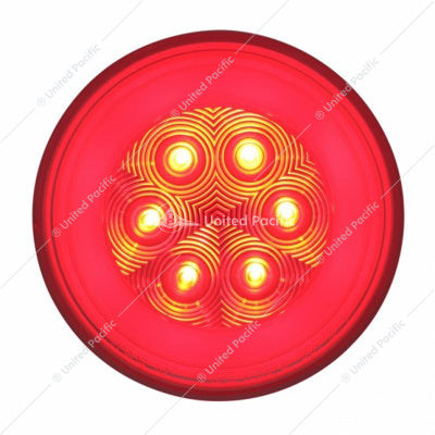 21 LED 4" GloLight Stop Turn & Tail Light Red LED/Clear Lens  -  37134