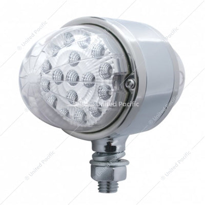 17 LED Dual Function Reflector Double Face Light - Amber LED/Clear Lens - 37480