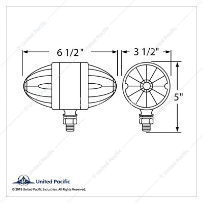 17 LED Dual Function Reflector Double Face Light - Amber LED/Clear Lens - 37480