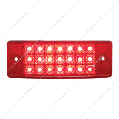 21 LED Reflector Rectangular (Clearance/Marker) Red LED/Red Lens  -  38257