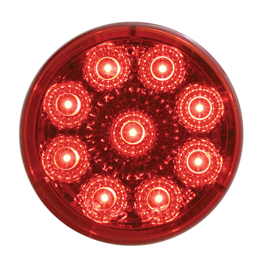 9 LED 2" Reflector Clearance/Marker Light Red  -  38850