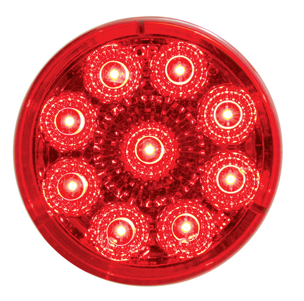 9 LED 2" Reflector Clearance/Marker Light Red  -  38850