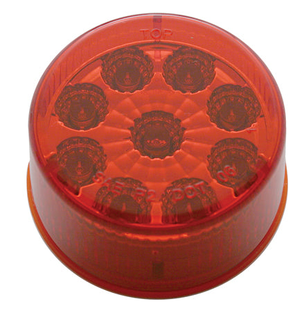 9 LED 2" Reflector Clearance/Marker Light Red  -  38850