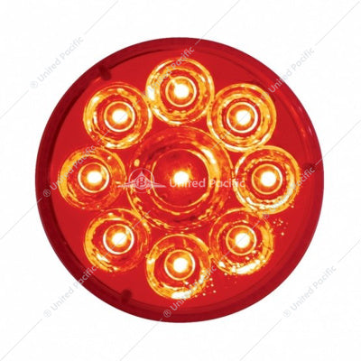 9 LED 2-1/2" Round Pure Reflector Light (Clearance/Marker) Red LED/Red Lens  -  39740