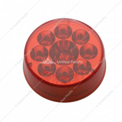 9 LED 2-1/2" Round Pure Reflector Light (Clearance/Marker) Red LED/Red Lens  -  39740